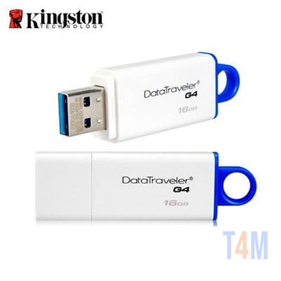 PENDRIVE KINGSTON 16GB USB FLASH 3.1 / 3.0 / 2.0 G4 - DTIG4/16GB